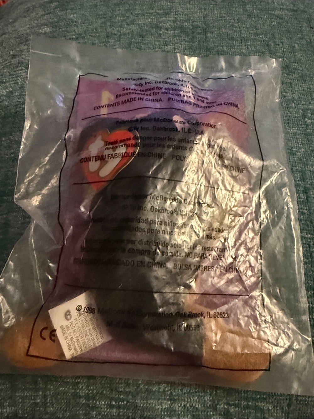 Doby #1 1998 McDonald's Happy Meal Toy TY Teenie Beanie Baby! Sealed - Picture 2 of 3